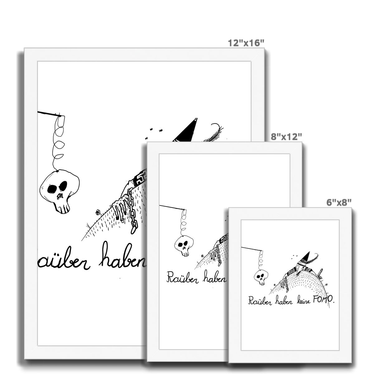 Raüber haben keine FOMO Framed Print