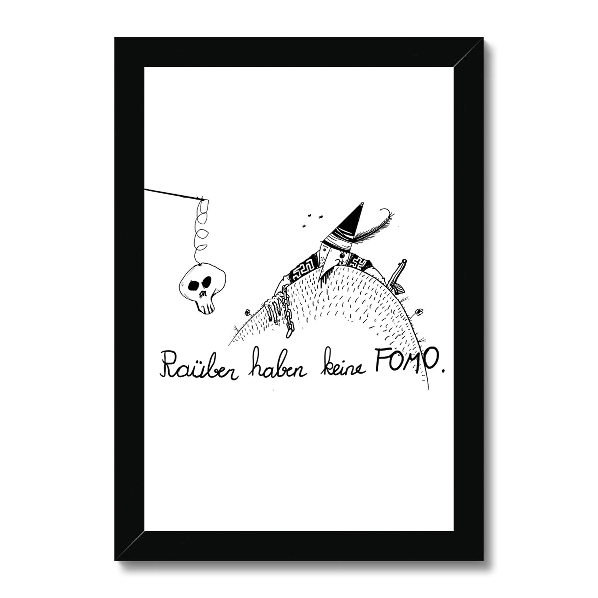 Raüber haben keine FOMO Framed Print